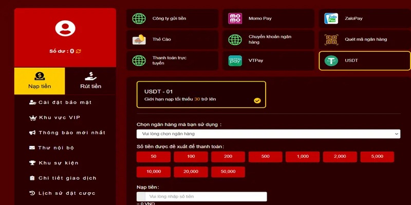 Cần cung cấp thông tin chính xác khi nạp tiền Hello88